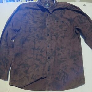 Volcom Mens XL Classic Long Sleeve Button Up Shirt Volcom Cotton